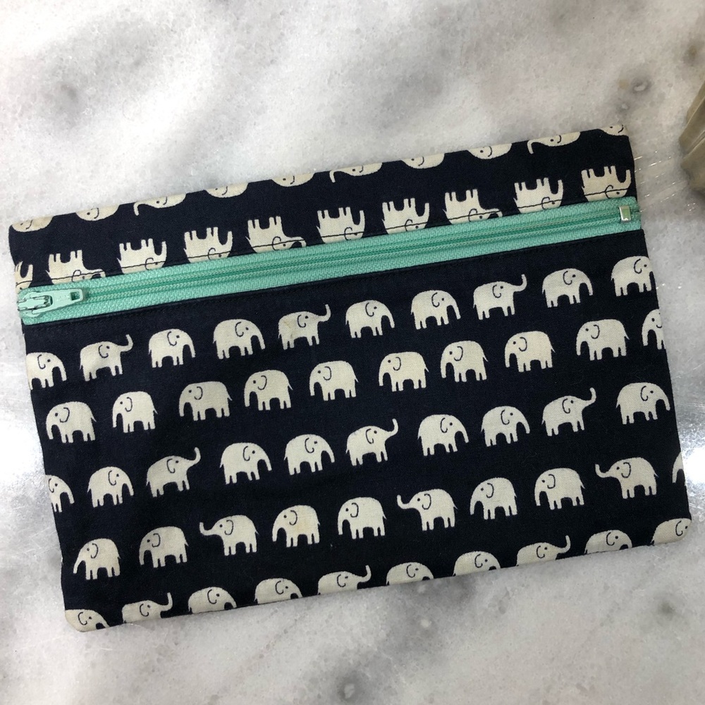 Mini Elephant Print Pouch - Picture 2 of 4